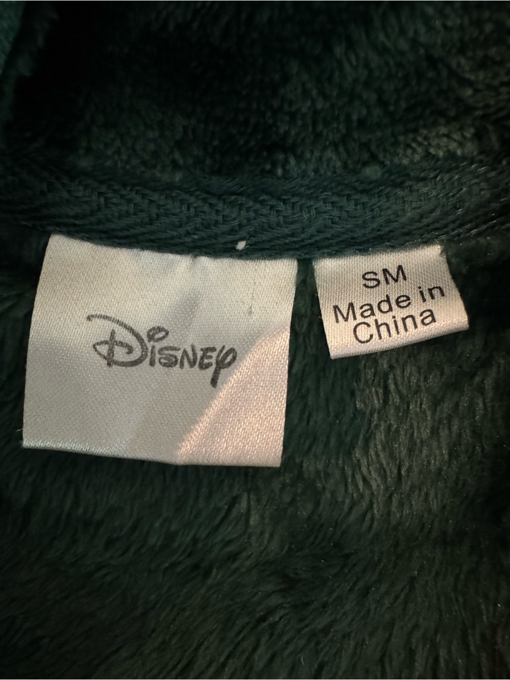 Disney Winnie the Pooh Plush Quarter Zip Fleece Pullover Green Small - Picture 6 of 6